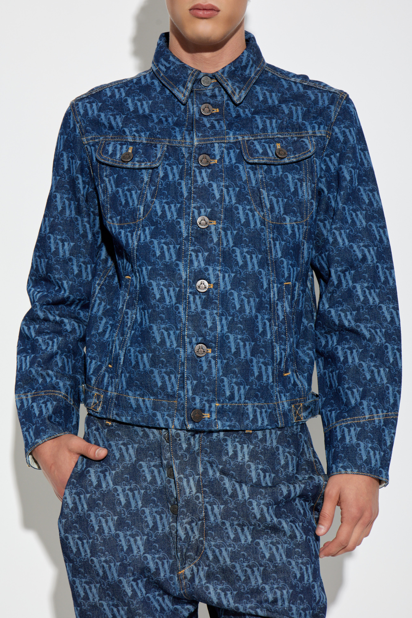 【Vivienne Westwood】Drunken ジャケット ネイビーブルー Vivienne Westwood Blue Drunken Tailor Jacket Vivienne Westwood